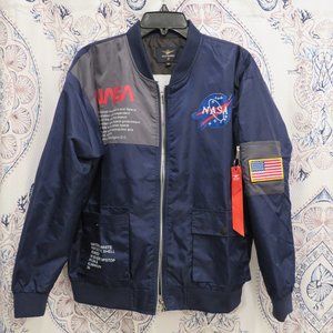 Navy Blue Interstellar Bomber Jacket - M
